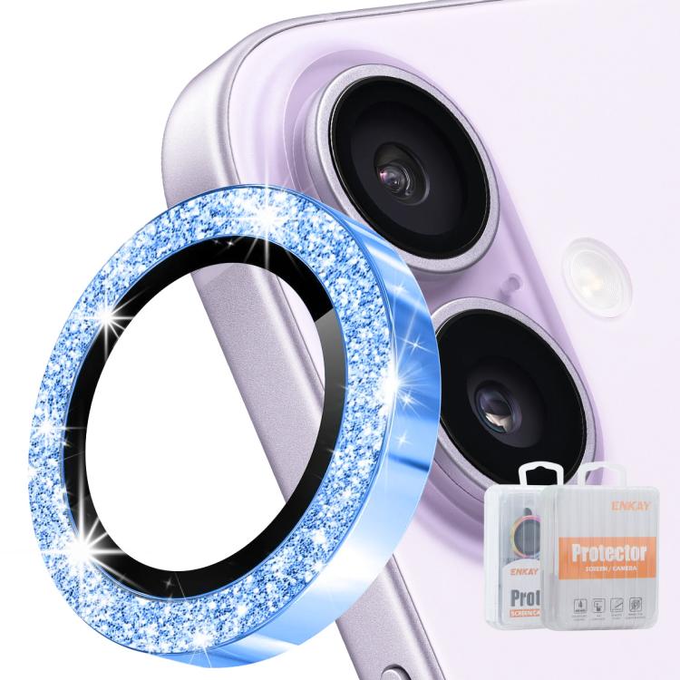 ENKAY Hat-Prince Glitter Rear Lens Aluminium Alloy Tempered Glass Film, For iPhone 17 Pro / 17 Pro Max, For iPhone 17, For iPhone Air