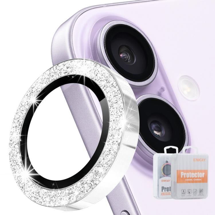 ENKAY Hat-Prince Glitter Rear Lens Aluminium Alloy Tempered Glass Film, For iPhone 17 Pro / 17 Pro Max, For iPhone 17, For iPhone Air
