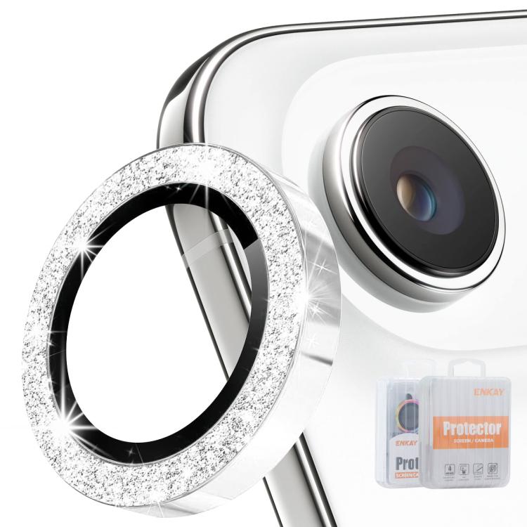 ENKAY Hat-Prince Glitter Rear Lens Aluminium Alloy Tempered Glass Film, For iPhone 17 Pro / 17 Pro Max, For iPhone 17, For iPhone Air