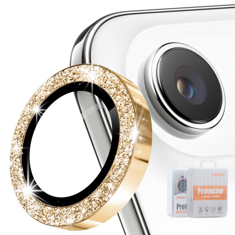 ENKAY Hat-Prince Glitter Rear Lens Aluminium Alloy Tempered Glass Film, For iPhone 17 Pro / 17 Pro Max, For iPhone 17, For iPhone Air