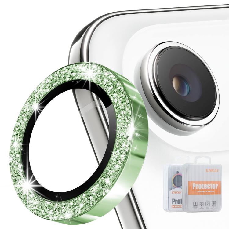 ENKAY Hat-Prince Glitter Rear Lens Aluminium Alloy Tempered Glass Film, For iPhone 17 Pro / 17 Pro Max, For iPhone 17, For iPhone Air