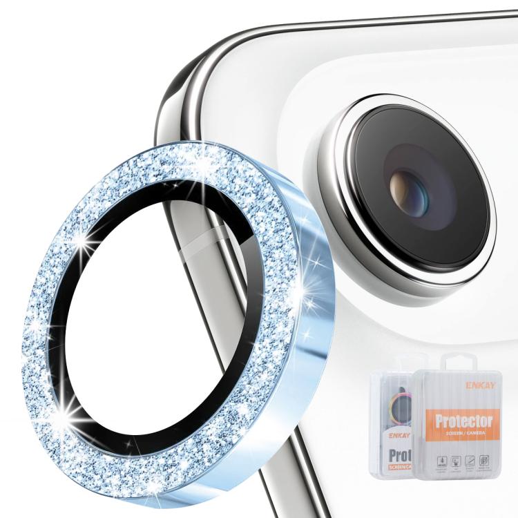 ENKAY Hat-Prince Glitter Rear Lens Aluminium Alloy Tempered Glass Film, For iPhone 17 Pro / 17 Pro Max, For iPhone 17, For iPhone Air