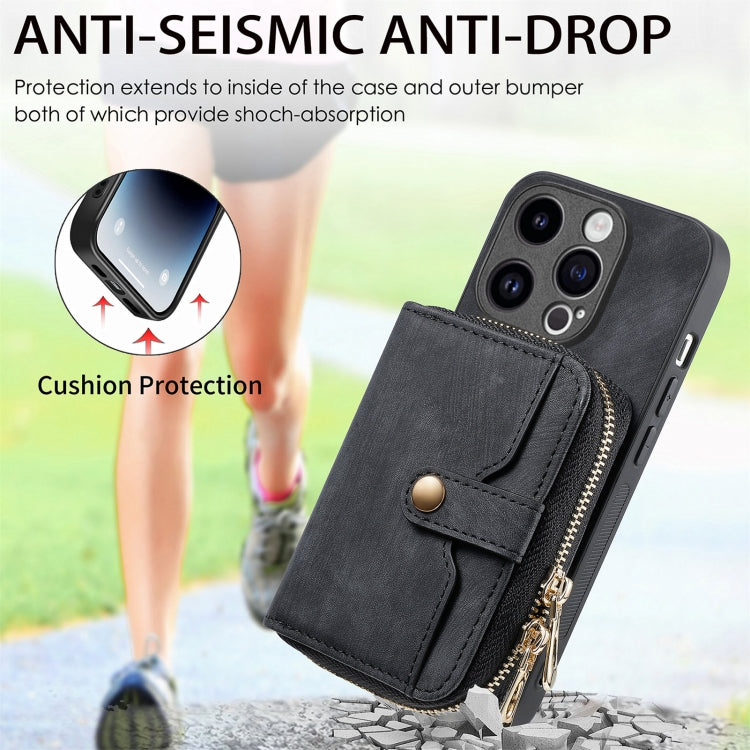 Crossbody Multi-function Zipper Wallet Phone Case, For iPhone 15 Pro Max, For iPhone 15 Pro, For iPhone 15 Plus, For iPhone 15
