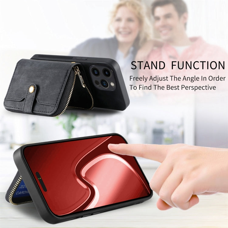 Crossbody Multi-function Zipper Wallet Phone Case, For iPhone 15 Pro Max, For iPhone 15 Pro, For iPhone 15 Plus, For iPhone 15