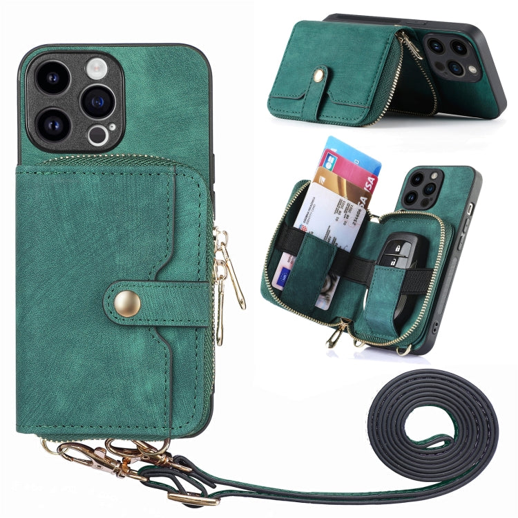 Crossbody Multi-function Zipper Wallet Phone Case, For iPhone 15 Pro Max, For iPhone 15 Pro, For iPhone 15 Plus, For iPhone 15