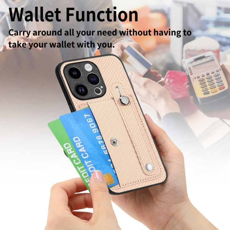 Wristband Kickstand Card Wallet Back Phone Case with Tool Knife