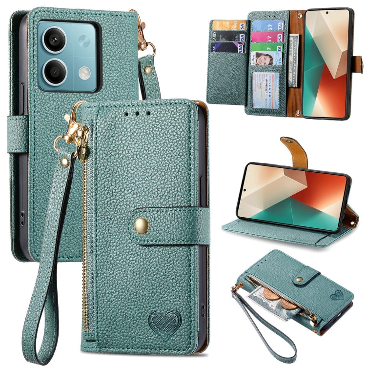 Love Zipper Lanyard Leather Phone Case, Series 2