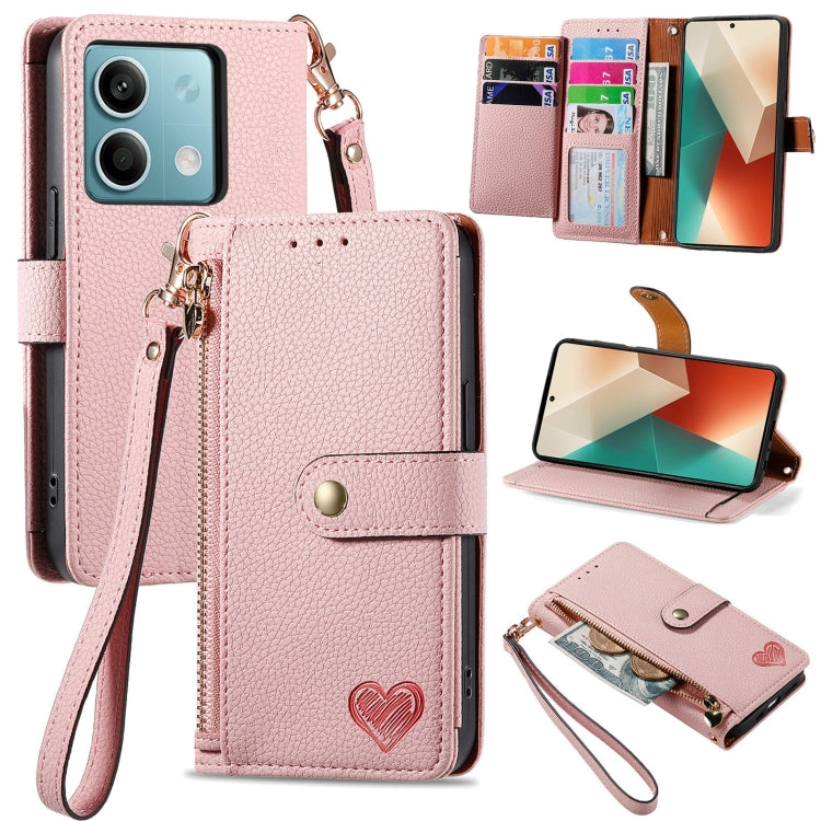 Love Zipper Lanyard Leather Phone Case, Series 2