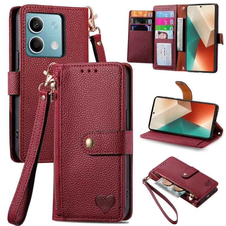 Love Zipper Lanyard Leather Phone Case, Series 2