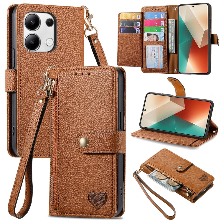 Love Zipper Lanyard Leather Phone Case, Series 2
