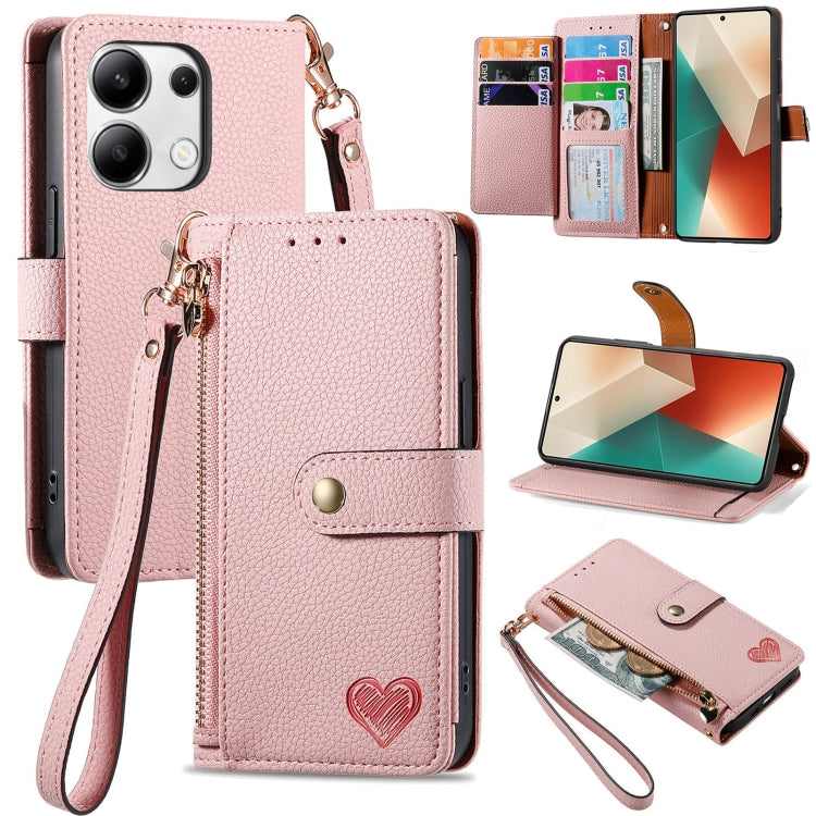 Love Zipper Lanyard Leather Phone Case, Series 2