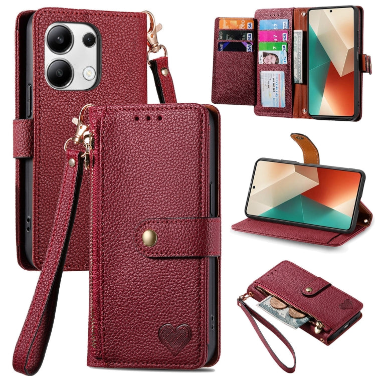 Love Zipper Lanyard Leather Phone Case, Series 2
