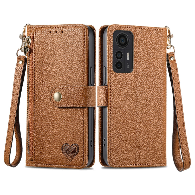 Love Zipper Lanyard Leather Phone Case, Series 2