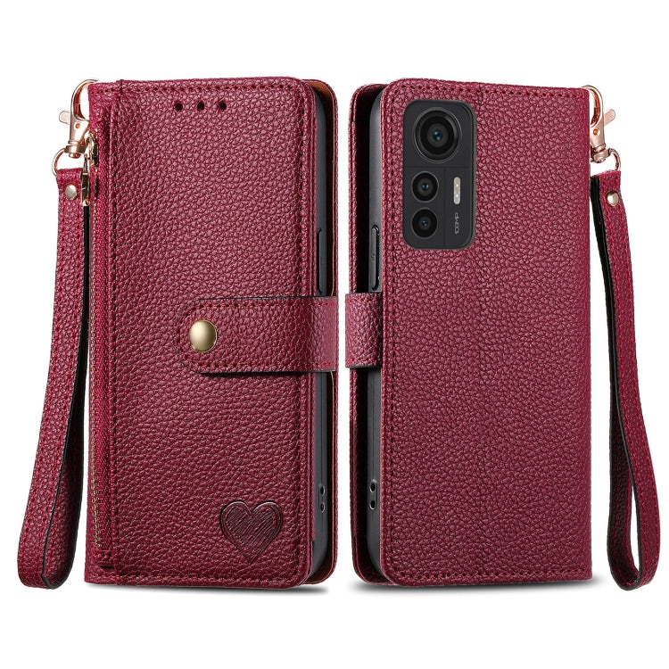 Love Zipper Lanyard Leather Phone Case, Series 2