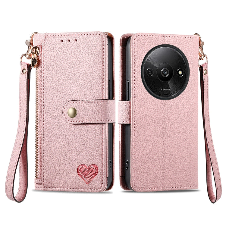 Love Zipper Lanyard Leather Phone Case, Series 2