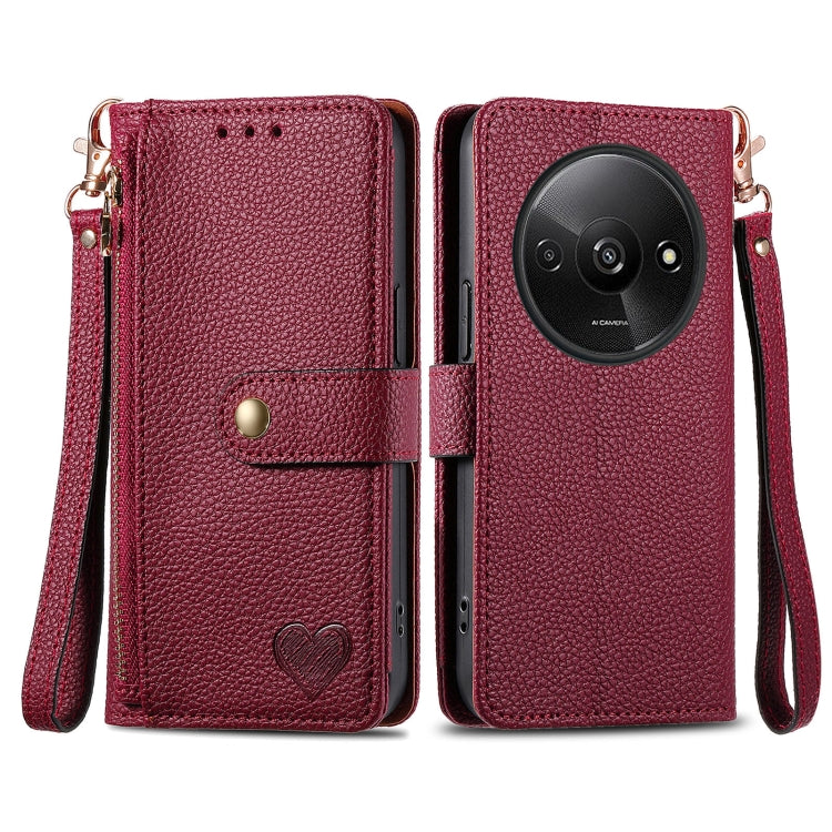 Love Zipper Lanyard Leather Phone Case, Series 2