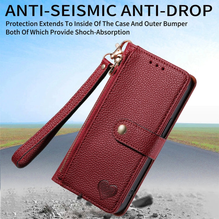 Love Zipper Lanyard Leather Phone Case, Series 2