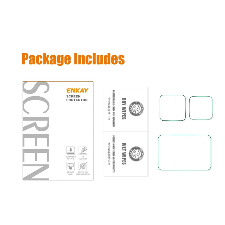 ENKAY Hat-Prince 9H 0.2mm High Alumina-silicon Front ＆ Back Camera Tempered Glass Film, For GoPro HERO12 Black