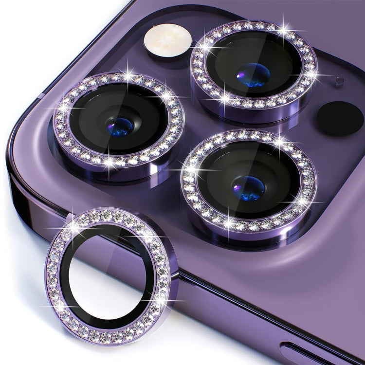 ENKAY AR Anti-reflection Individual Diamond Ring Camera Lens Glass Full Film, For iPhone 15 Pro / 15 Pro Max, For iPhone 15 / 15 Plus