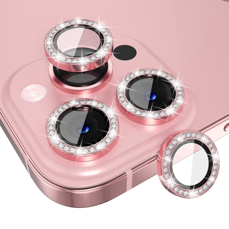 ENKAY AR Anti-reflection Individual Diamond Ring Camera Lens Glass Full Film, For iPhone 15 Pro / 15 Pro Max, For iPhone 15 / 15 Plus