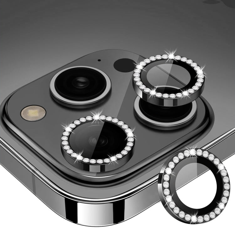 ENKAY AR Anti-reflection Individual Diamond Ring Camera Lens Glass Full Film, For iPhone 15 Pro / 15 Pro Max, For iPhone 15 / 15 Plus
