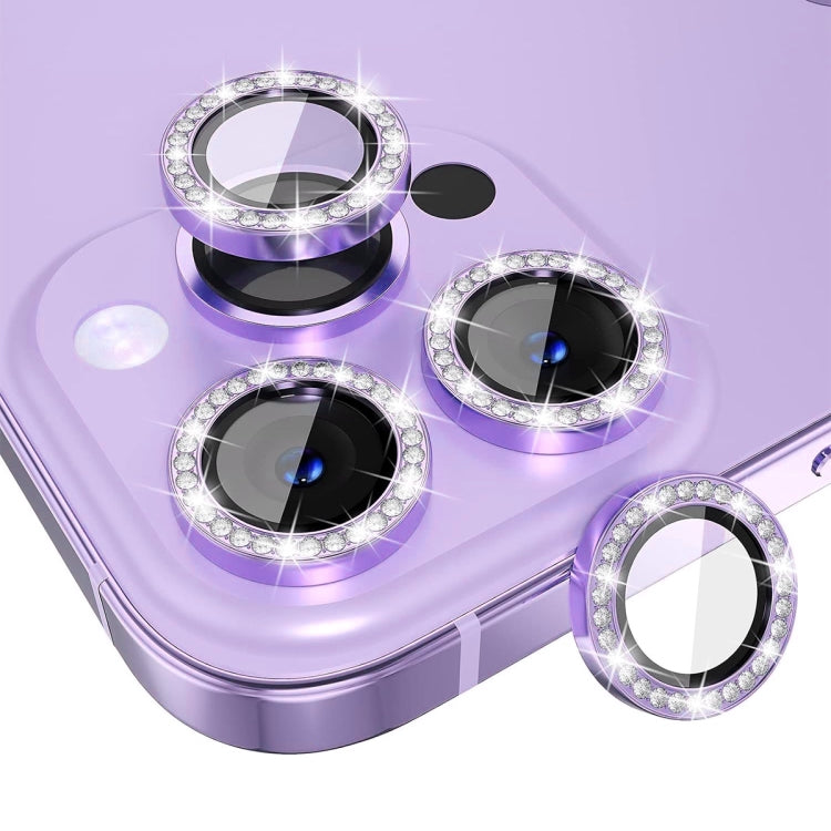 ENKAY AR Anti-reflection Individual Diamond Ring Camera Lens Glass Full Film, For iPhone 15 Pro / 15 Pro Max, For iPhone 15 / 15 Plus