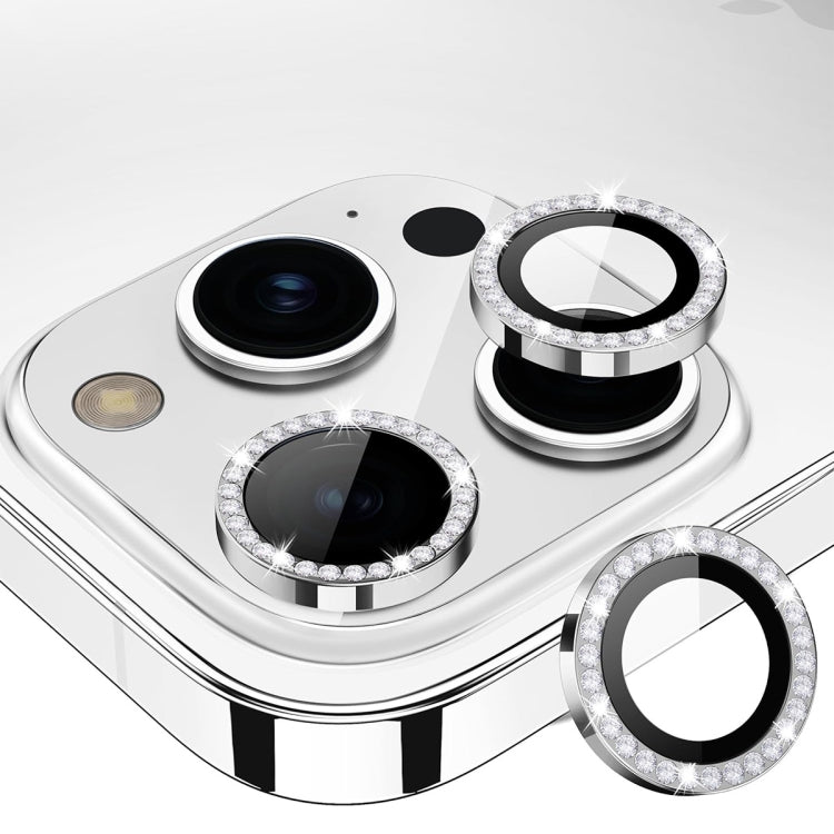 ENKAY AR Anti-reflection Individual Diamond Ring Camera Lens Glass Full Film, For iPhone 15 Pro / 15 Pro Max, For iPhone 15 / 15 Plus
