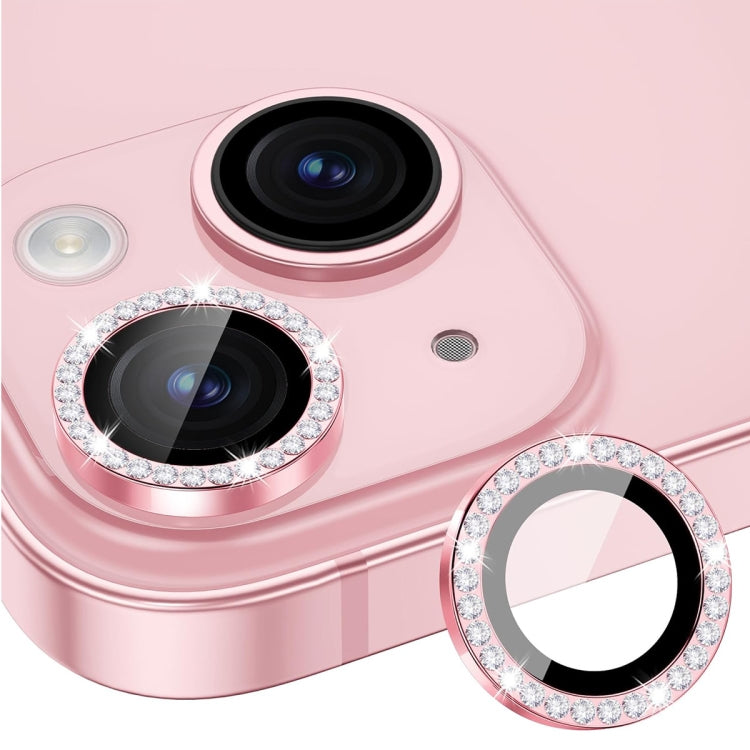 ENKAY AR Anti-reflection Individual Diamond Ring Camera Lens Glass Full Film, For iPhone 15 Pro / 15 Pro Max, For iPhone 15 / 15 Plus