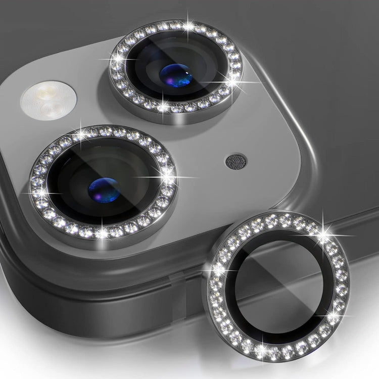 ENKAY AR Anti-reflection Individual Diamond Ring Camera Lens Glass Full Film, For iPhone 15 Pro / 15 Pro Max, For iPhone 15 / 15 Plus