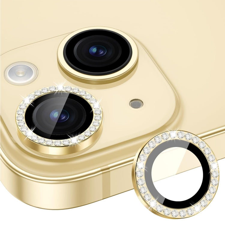 ENKAY AR Anti-reflection Individual Diamond Ring Camera Lens Glass Full Film, For iPhone 15 Pro / 15 Pro Max, For iPhone 15 / 15 Plus