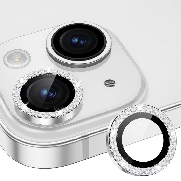 ENKAY AR Anti-reflection Individual Diamond Ring Camera Lens Glass Full Film, For iPhone 15 Pro / 15 Pro Max, For iPhone 15 / 15 Plus
