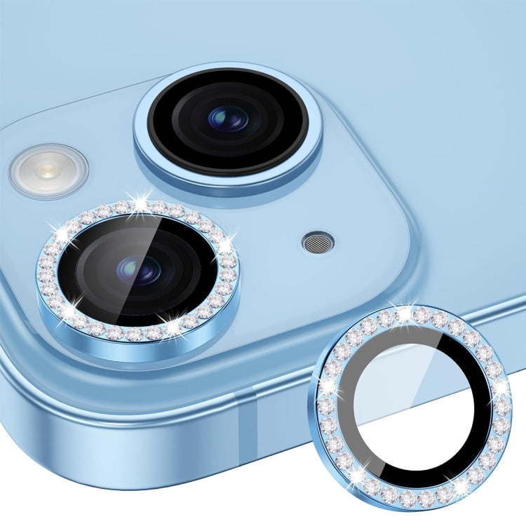 ENKAY AR Anti-reflection Individual Diamond Ring Camera Lens Glass Full Film, For iPhone 15 Pro / 15 Pro Max, For iPhone 15 / 15 Plus