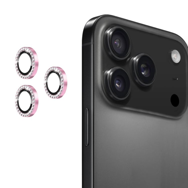 ENKAY AR Anti-reflection Individual Diamond Ring Camera Lens Glass Full Film, For iPhone 17, For iPhone 17 Pro / 17 Pro Max