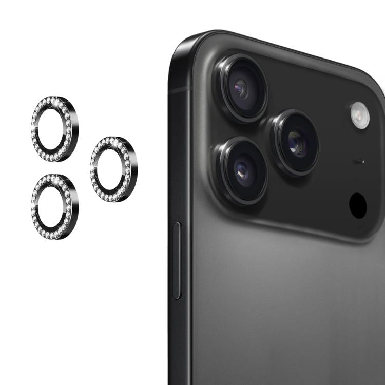 ENKAY AR Anti-reflection Individual Diamond Ring Camera Lens Glass Full Film, For iPhone 17, For iPhone 17 Pro / 17 Pro Max