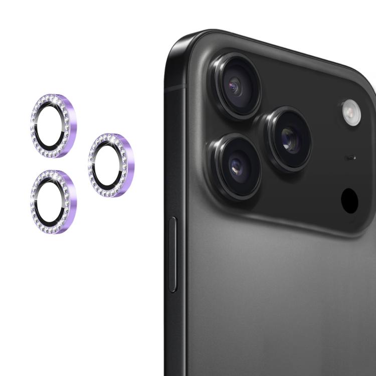 ENKAY AR Anti-reflection Individual Diamond Ring Camera Lens Glass Full Film, For iPhone 17, For iPhone 17 Pro / 17 Pro Max
