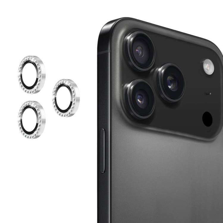 ENKAY AR Anti-reflection Individual Diamond Ring Camera Lens Glass Full Film, For iPhone 17, For iPhone 17 Pro / 17 Pro Max