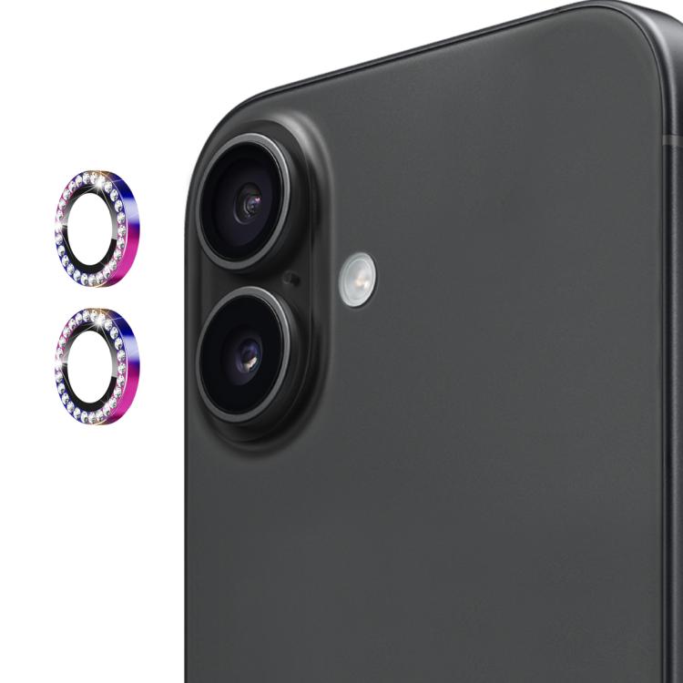 ENKAY AR Anti-reflection Individual Diamond Ring Camera Lens Glass Full Film, For iPhone 17, For iPhone 17 Pro / 17 Pro Max