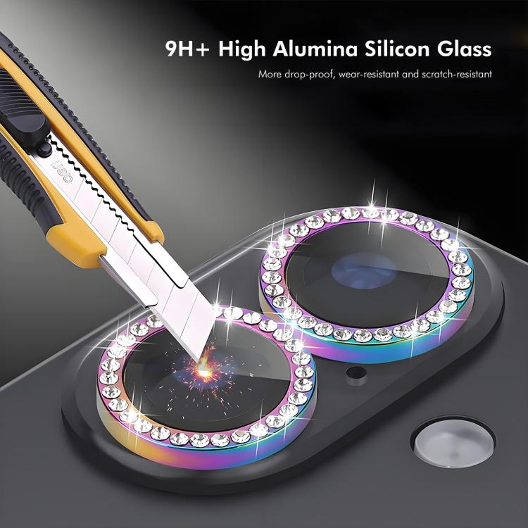 ENKAY AR Anti-reflection Individual Diamond Ring Camera Lens Glass Full Film, For iPhone 17, For iPhone 17 Pro / 17 Pro Max