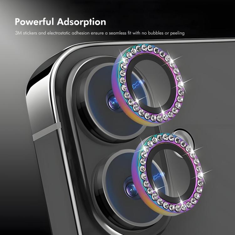 ENKAY AR Anti-reflection Individual Diamond Ring Camera Lens Glass Full Film, For iPhone 17, For iPhone 17 Pro / 17 Pro Max