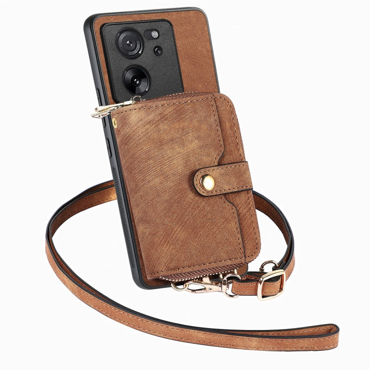 Crossbody Multi-function Zipper Wallet Phone Case, For Xiaomi 13T / 13T Pro, For Xiaomi Redmi Note 13, For Xiaomi 14 Pro, For Xiaomi 14