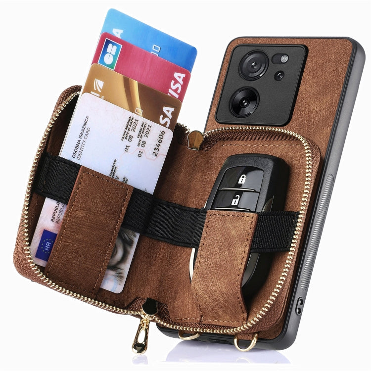 Crossbody Multi-function Zipper Wallet Phone Case, For Xiaomi 13T / 13T Pro, For Xiaomi Redmi Note 13, For Xiaomi 14 Pro, For Xiaomi 14