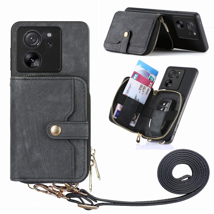 Crossbody Multi-function Zipper Wallet Phone Case, For Xiaomi 13T / 13T Pro, For Xiaomi Redmi Note 13, For Xiaomi 14 Pro, For Xiaomi 14