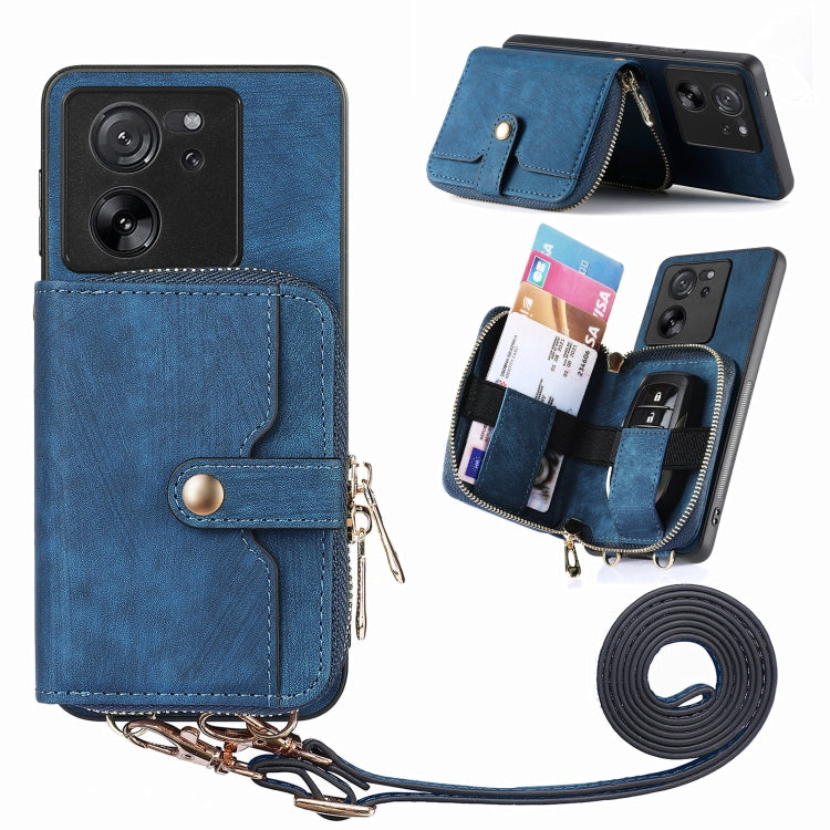 Crossbody Multi-function Zipper Wallet Phone Case, For Xiaomi 13T / 13T Pro, For Xiaomi Redmi Note 13, For Xiaomi 14 Pro, For Xiaomi 14