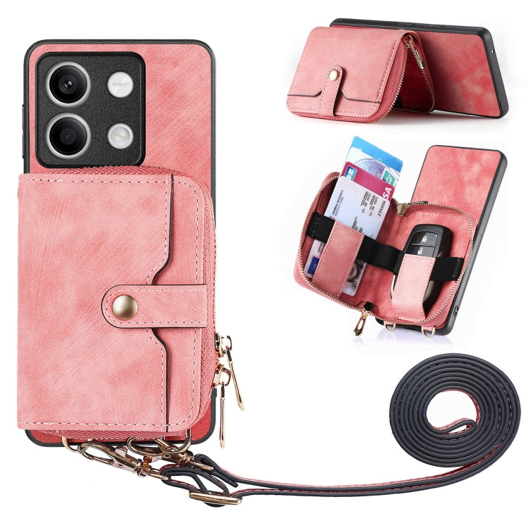 Crossbody Multi-function Zipper Wallet Phone Case, For Xiaomi 13T / 13T Pro, For Xiaomi Redmi Note 13, For Xiaomi 14 Pro, For Xiaomi 14