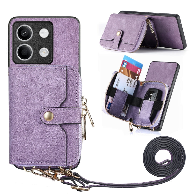 Crossbody Multi-function Zipper Wallet Phone Case, For Xiaomi 13T / 13T Pro, For Xiaomi Redmi Note 13, For Xiaomi 14 Pro, For Xiaomi 14