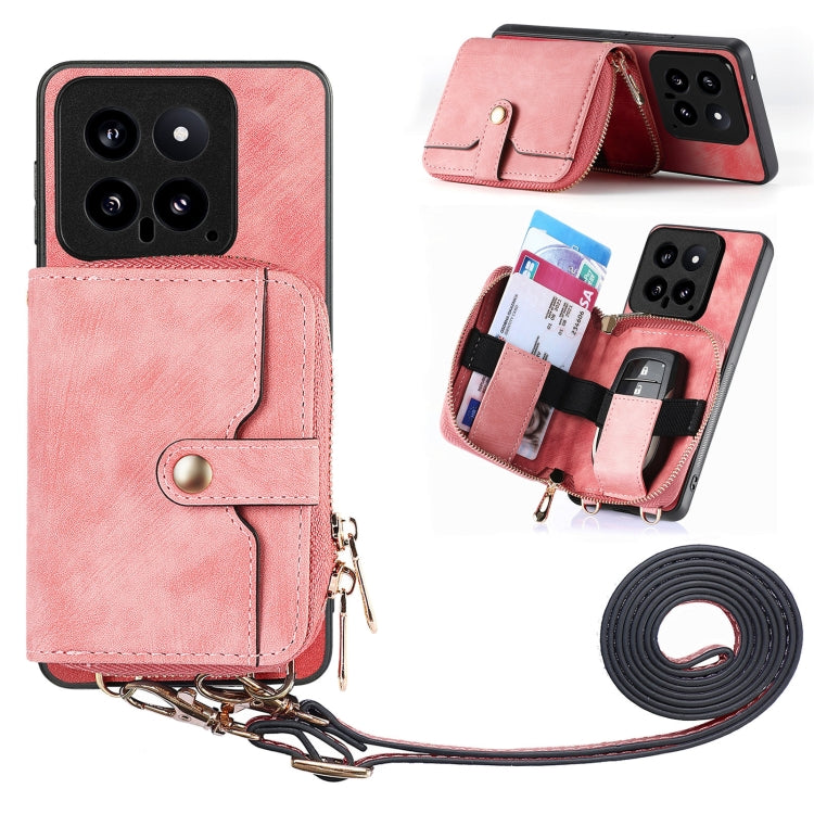 Crossbody Multi-function Zipper Wallet Phone Case, For Xiaomi 13T / 13T Pro, For Xiaomi Redmi Note 13, For Xiaomi 14 Pro, For Xiaomi 14