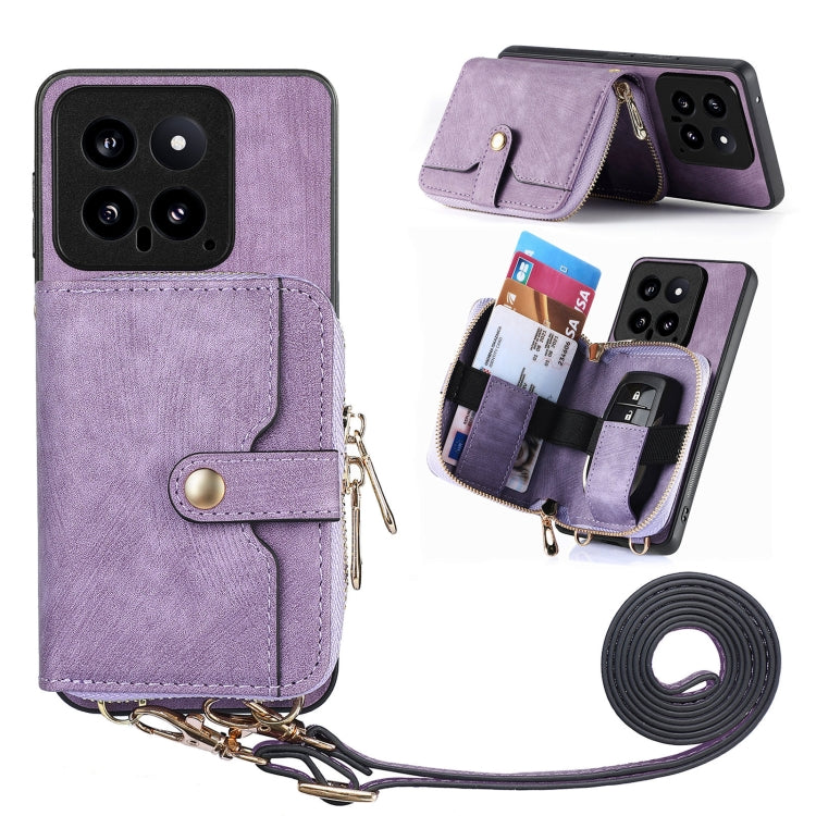 Crossbody Multi-function Zipper Wallet Phone Case, For Xiaomi 13T / 13T Pro, For Xiaomi Redmi Note 13, For Xiaomi 14 Pro, For Xiaomi 14