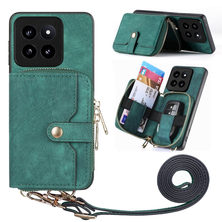 Crossbody Multi-function Zipper Wallet Phone Case, For Xiaomi 13T / 13T Pro, For Xiaomi Redmi Note 13, For Xiaomi 14 Pro, For Xiaomi 14