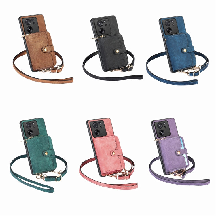 Crossbody Multi-function Zipper Wallet Phone Case, For Xiaomi 13T / 13T Pro, For Xiaomi Redmi Note 13, For Xiaomi 14 Pro, For Xiaomi 14
