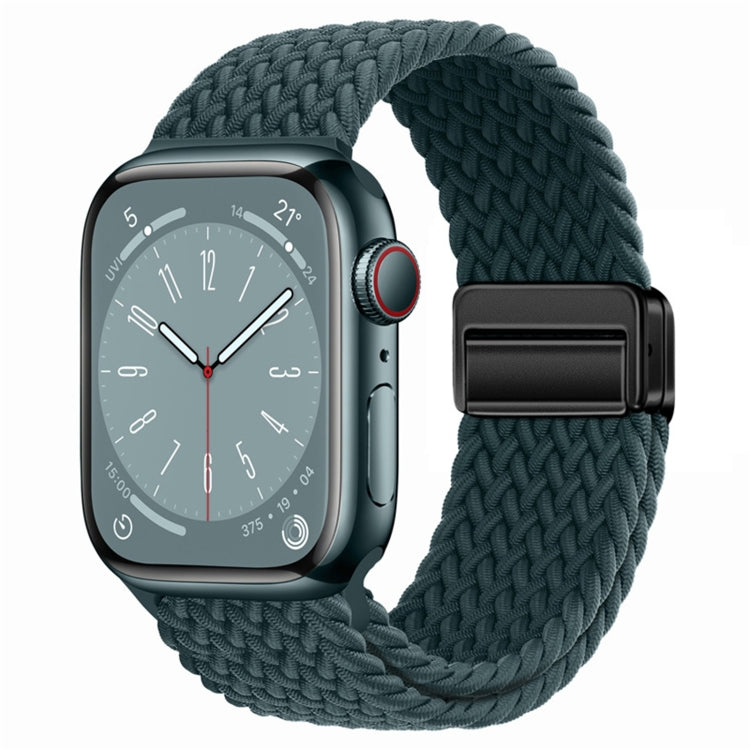 Nylon Woven Magnetic Fold Buckle Watch Band, For Apple Watch Series 9 45mm